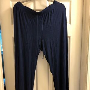 Blue pajama bottom pants
